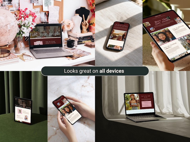 Social Group Website Template | Squarespace 7.1 | Community Builder | Supper Club | Book Club | Event Organizer Site image 8