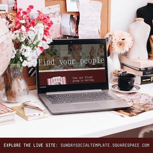 Social Group Website Template | Squarespace 7.1 | Community Builder | Supper Club | Book Club | Event Organizer Site image 4