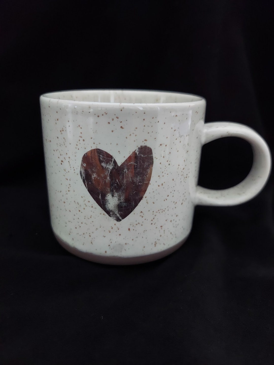 Starbucks Speckled Mug Rose Gold Heart Coffee Tea 12 Oz. Mug Cafe 2017