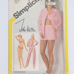 Simplicity Pattern 9957 Misses Shirt Pants Shorts Bikini Size 12 Cut 1981