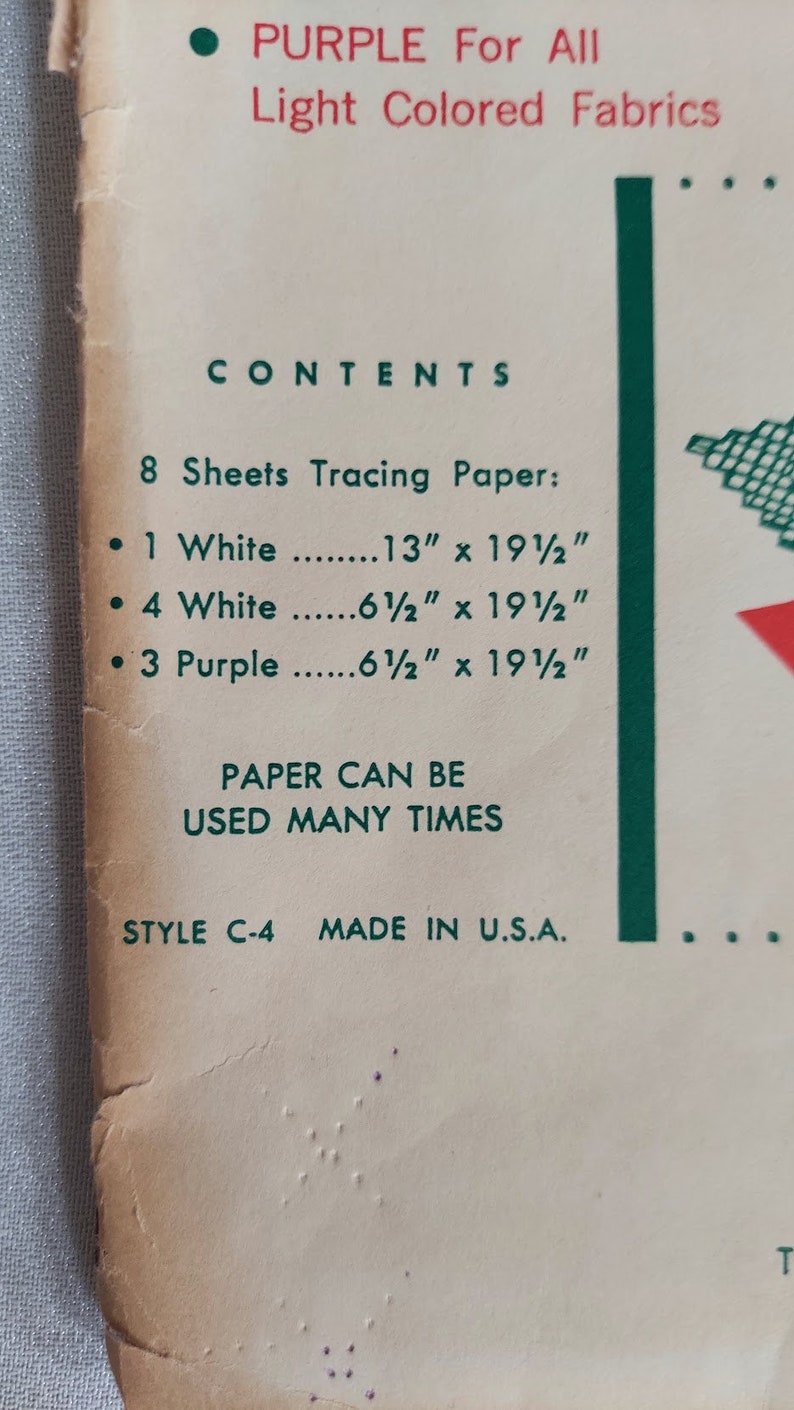 Singer Dressmakers Tracing Paper Packet Vintage Complete Etsy Australia