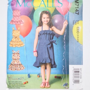 McCall&#39;s Pattern M7147 Girls Sundress & Belt Size 2-5 Uncut 2015