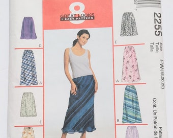 McCall's 8 Great Looks Pattern 2255 Skirt Size FW 18-22 Uncut 1999