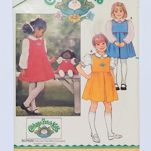 Butterick Pattern 3360 Cabbage Patch Kids Jumper Blouse Transfers 2-4 Uncut 1985