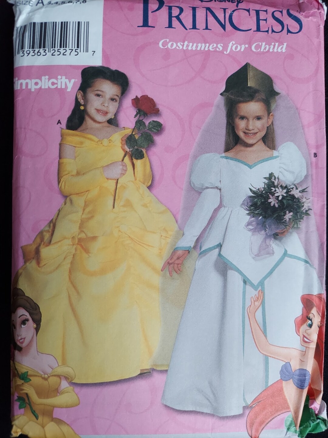 Simplicity Disney Sewing Pattern 9902 Girls Princess Dress Etsy