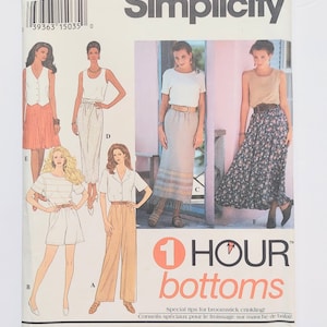 Simplicity 1 Hour Bottoms 8863 Misses Pull-On Pants, Shorts Skirt Sz L-XL Uncut