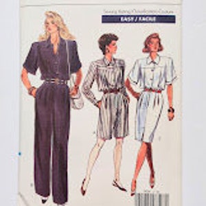 Vogue Pattern 7454 Dress Jumpsuit Sizes 12-16 Uncut 1989