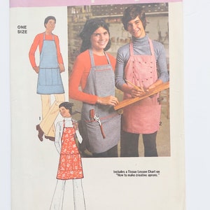 Simplicity How To Sew Pattern 7254 Apron Uncut 1975