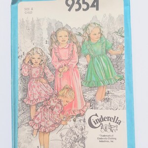 Simplicity Cinderalla Pattern 9354 Dress in 2 Lengths Size 6 Cut 1979