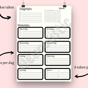 Adhd schoonmaak planner, Neurodiverse planner, Huishoud schema, Printbaar schema, Downloadbare pdf