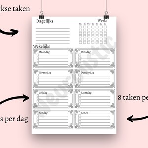 Adhd schoonmaak planner, Neurodiverse planner, Huishoud schema, Printbaar schema, Downloadbare pdf, Luxe stijl