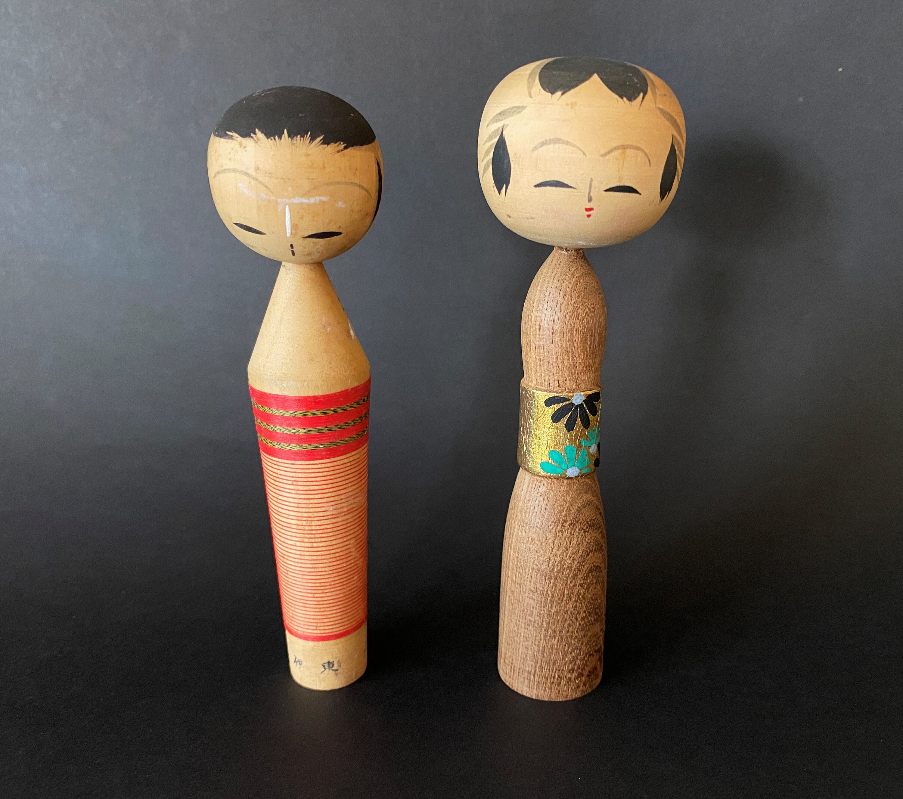 Lot de 2 Mini Kokeshi