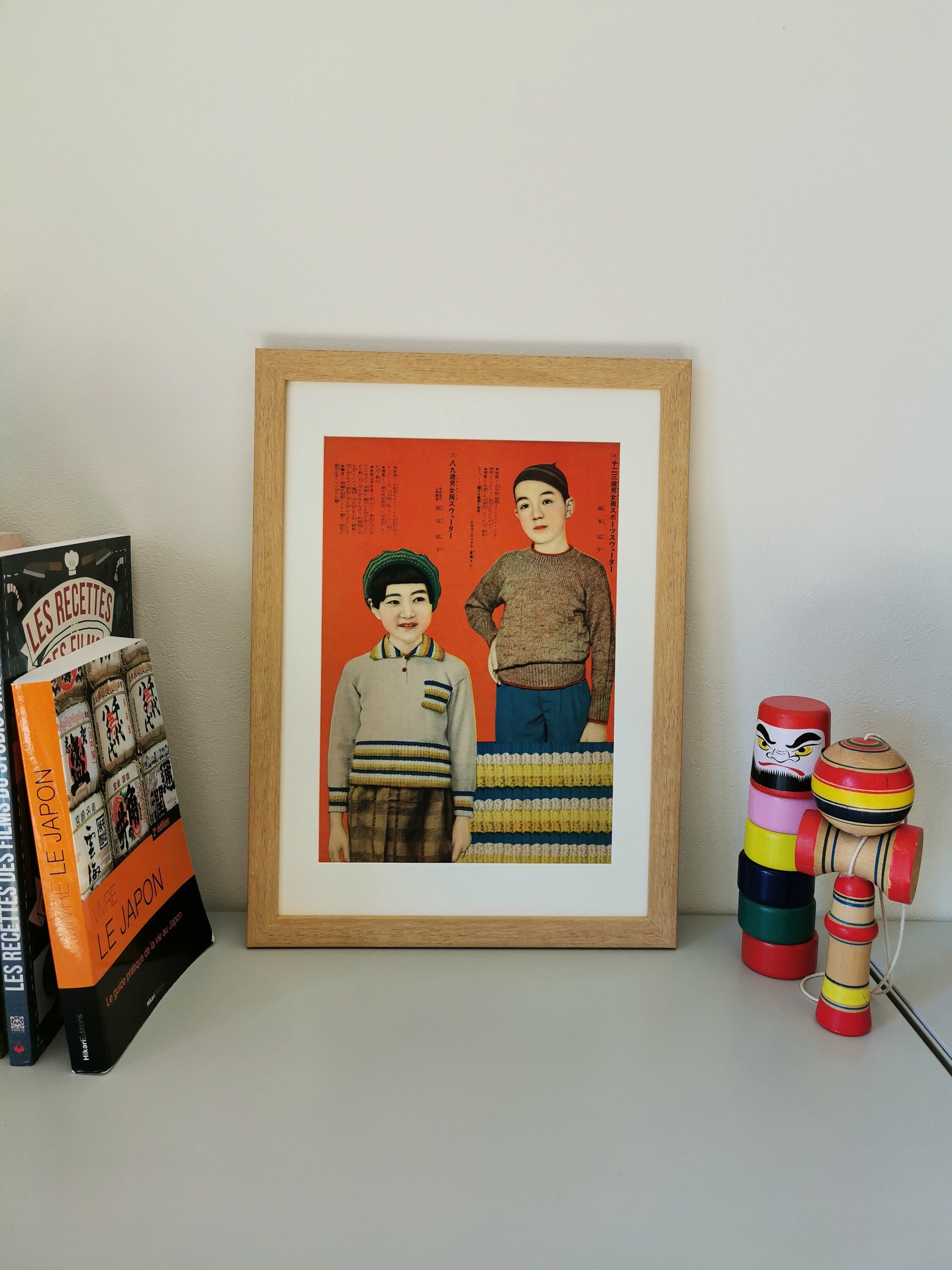 Affiche Patron de Tricot Japonais