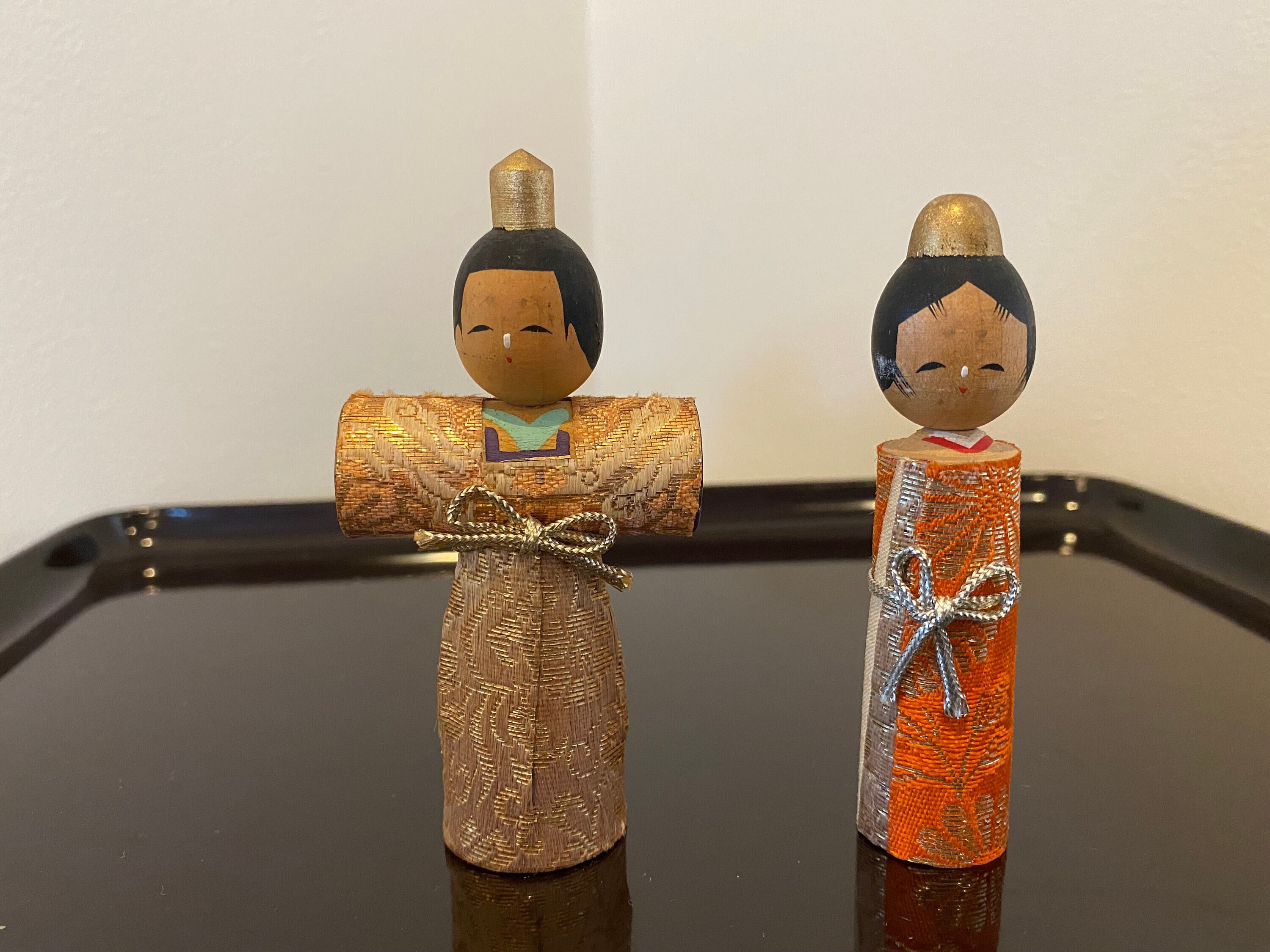 Mini Kokeshis Vintage | Lot de 2