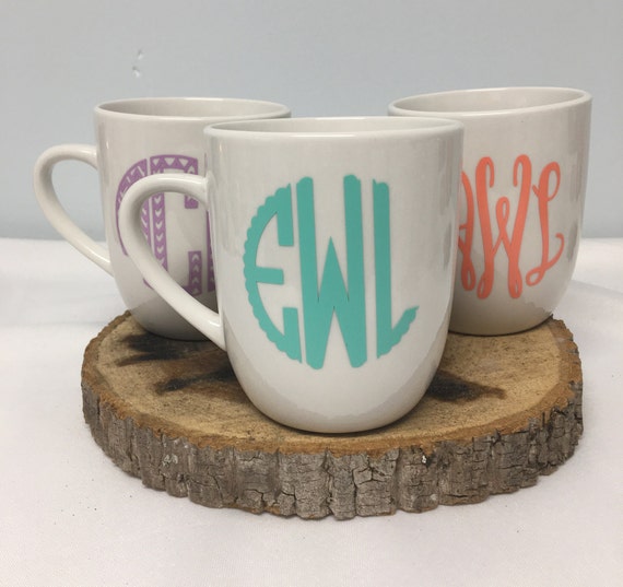 Monogram Coffee Cup Name Coffee Cup Personalized Coffee Cup Etsy