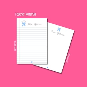 Personalized Notepad Teacher | Custom Teacher Notepad | Teacher Appreciation | Writing Pad | Gift for Teacher | Teacher Gift