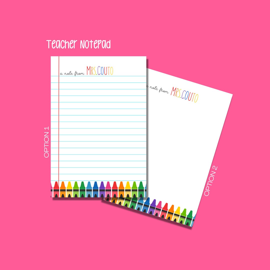 Personalized Notepad Teacher | Custom Teacher Notepad | Teacher ...