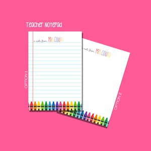 Personalized Notepad Teacher | Custom Teacher Notepad | Teacher Appreciation | Writing Pad | Gift for Teacher | Teacher Gift