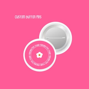 Custom Button Pins 2.15 inches | Logo Button Pins | Round Badge Buttons