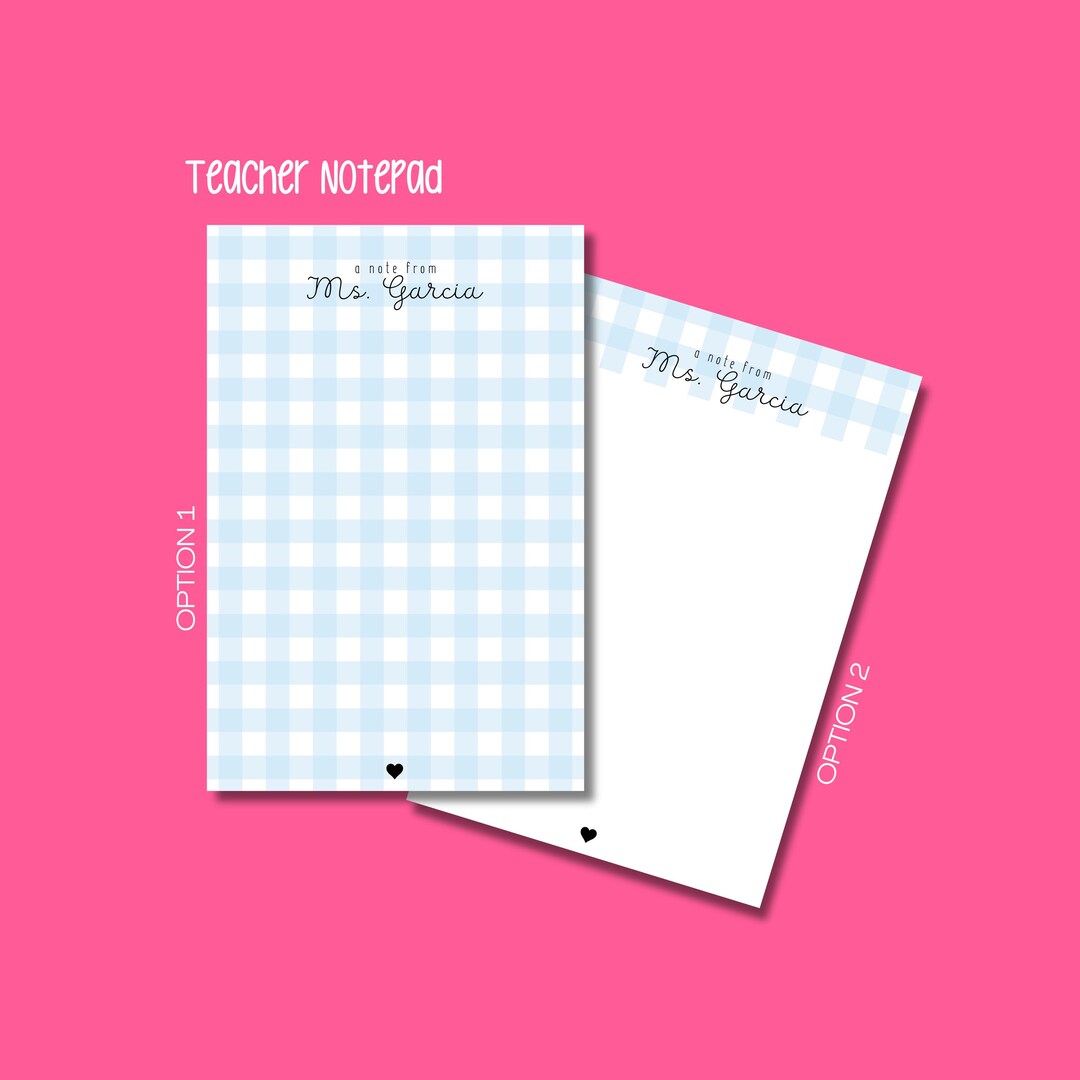 Personalized Notepad Teacher | Custom Teacher Notepad | Teacher ...