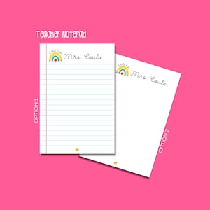 Personalized Notepad Teacher | Custom Teacher Notepad | Teacher Appreciation | Writing Pad | Gift for Teacher | Teacher Gift