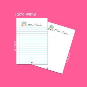 Personalized Notepad Teacher | Custom Teacher Notepad | Teacher Appreciation | Writing Pad | Gift for Teacher | Teacher Gift