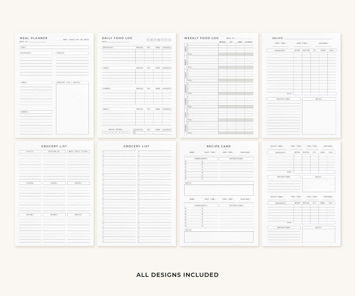 Ultimate Macro Meal Planner Digital Template Weekly Menu - Etsy