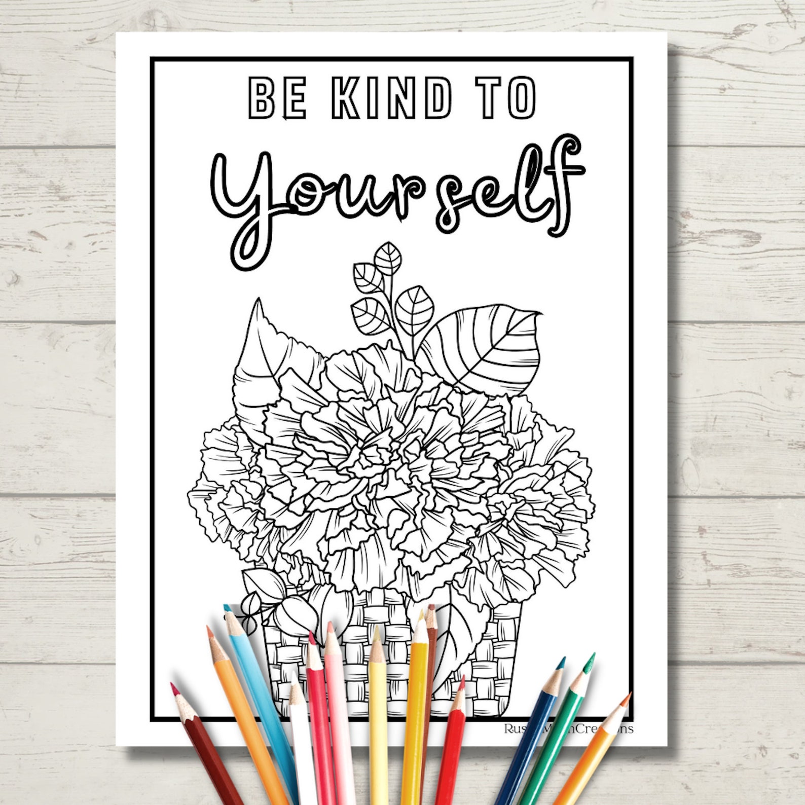10 Self Love Coloring Pages Etsy