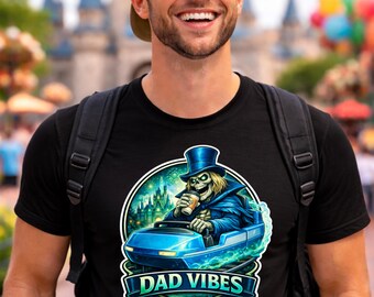 Camisa con diseño de Papá Fantasma de Hat Box, Camisa de Mansión Embrujada, Regalo Genial para Papá en el Parque Temático