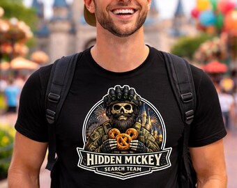 Camiseta del equipo de búsqueda de Mickey Hidden, regalo genial para papá