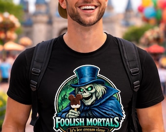 Camisa de helado fantasma de Hat Box, camisa de mansión embrujada, estilo de parque temático Cool Dad