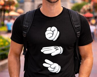 Camiseta de parque temático de piedra, papel y tijera, estilo genial para papá del parque temático