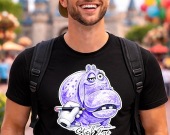 Camiseta de hipopótamo de Small World, hipopótamo de Small World con ojos apestosos, estilo divertido para papá