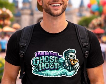 Camiseta de anfitrión fantasma, camiseta inspirada en la mansión embrujada, estilo genial para papá en el parque temático
