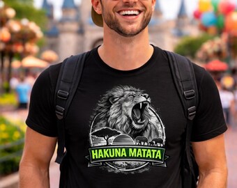 Camiseta con el rugido del león de Hakuna Matata, inspirada en un parque temático
