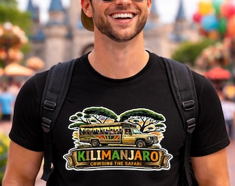 Camiseta de safari por el Kilimanjaro, inspirada en un parque temático