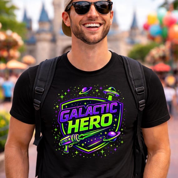 Galactic Hero in Space Theme Park Shirt, Space Ranger Shirt