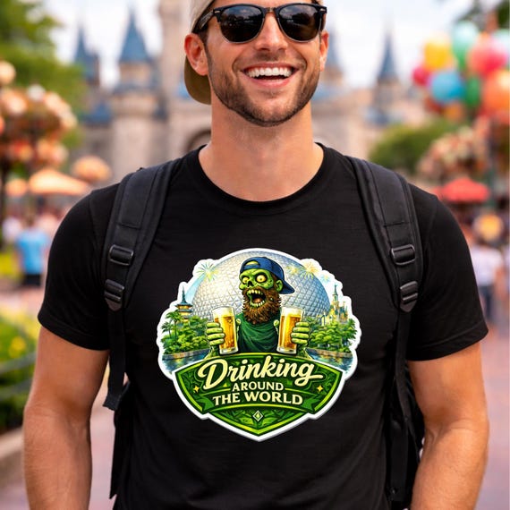 Drinking Around the World Theme Park Shirt, Funny Theme Park Shirt, World Showcase