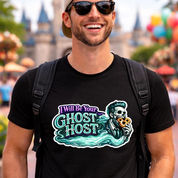 Ghost Host Shirt, Haunted Mansion Inspired Shirt, Cool Dad Theme Park Swag