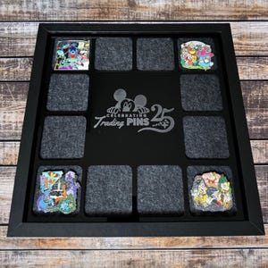 Pin Board Shadowbox Display Case for your theme park pins - Multiple Sizes available