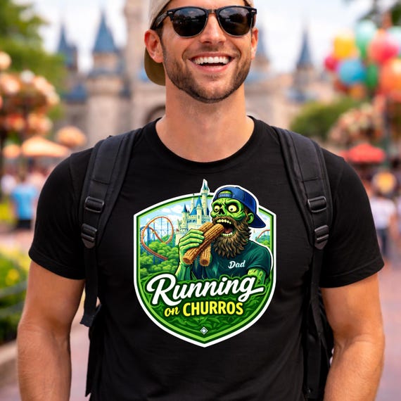 Running on Theme Park Churros Shirt, Funny Theme Park Shirt
