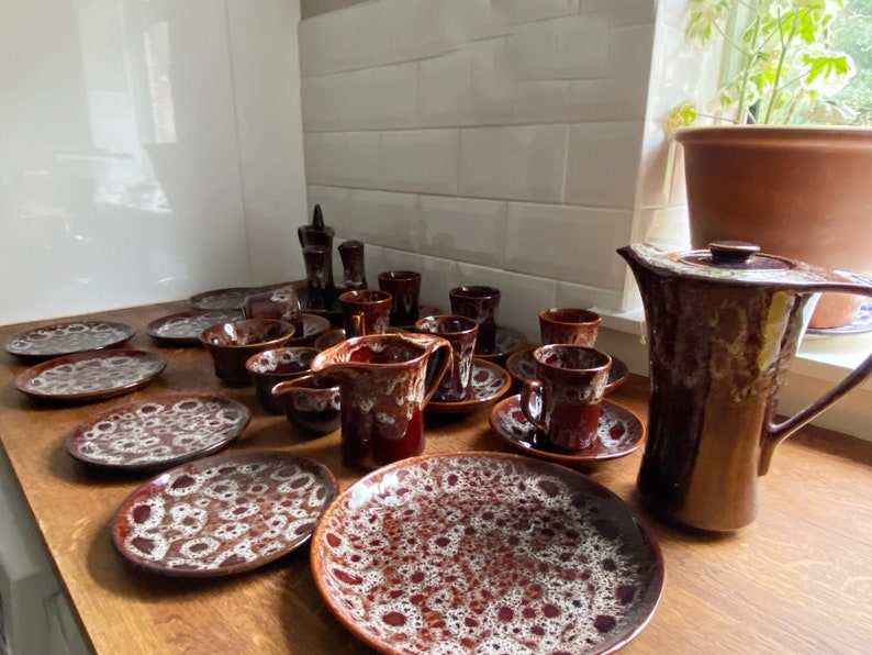 1970s Kernewek Pottery Ltd Goonhaven Cornwall Pottery Coffee