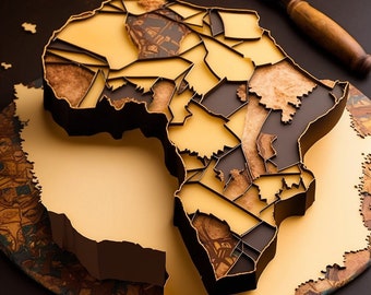 African Map Silicone Baking Mold - Non-Stick and Flexible Silicone Pan for Unique Baking Creations - Impression