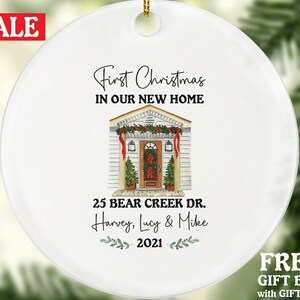 Personalized New Home Ornament - New Home Christmas Ornament - New House Door Ornament