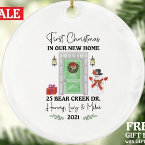 Personalized New Home Ornament - New Home Christmas Ornament - New House Door Ornament