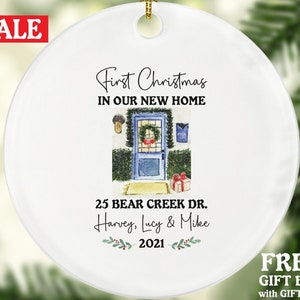 Personalized New Home Ornament - New Home Christmas Ornament - New House Door Ornament