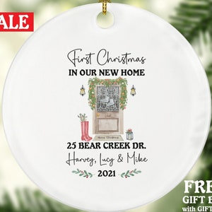 Personalized New Home Ornament - New Home Christmas Ornament - New House Door Ornament