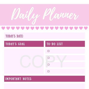 Daily Planner Digital File