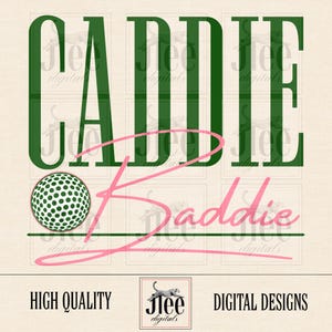Caddie Baddie Golf PNG – Digital Download