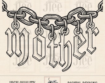 Mother Charms PNG- Gothic Design, Mom png (Digital Download)